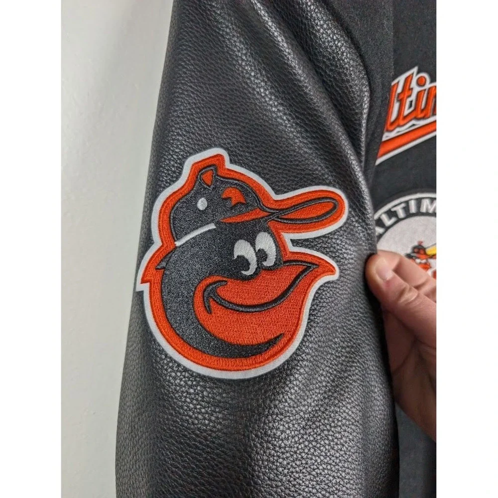 Baltimore Orioles Varsity Jacket Size‎ Large Bomber Pro Standard MSRP $250 NEW